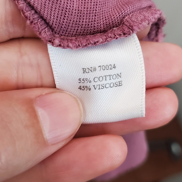 BOBI MAUVE OVERSIZED DOLMAN LONG SLEEVE ATHLEISURE TOP WITH BACK KEY HOLE - Picture 3 of 8